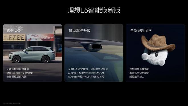 激光雷达理想L系列强化智能属性瓦利棋牌辅助驾驶芯片升级标配(图3)